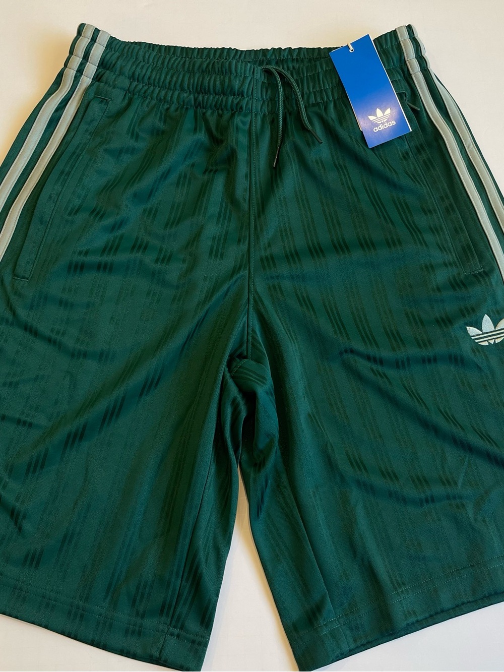 Adidas Originals Men’s Poly Shorts 3-Stripe Trefoil Green